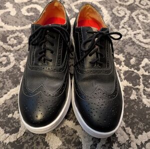 Men's Black Leather Oxford Shoes size 8